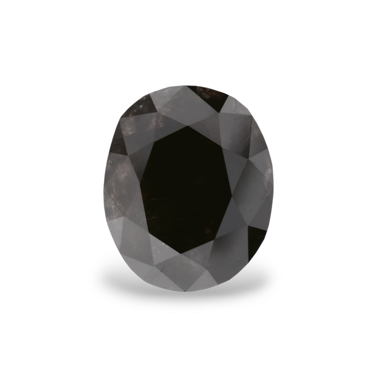2.44 Carat Natural Black Oval Diamond GIA