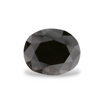 2.44 Carat Natural Black Oval Diamond GIA
