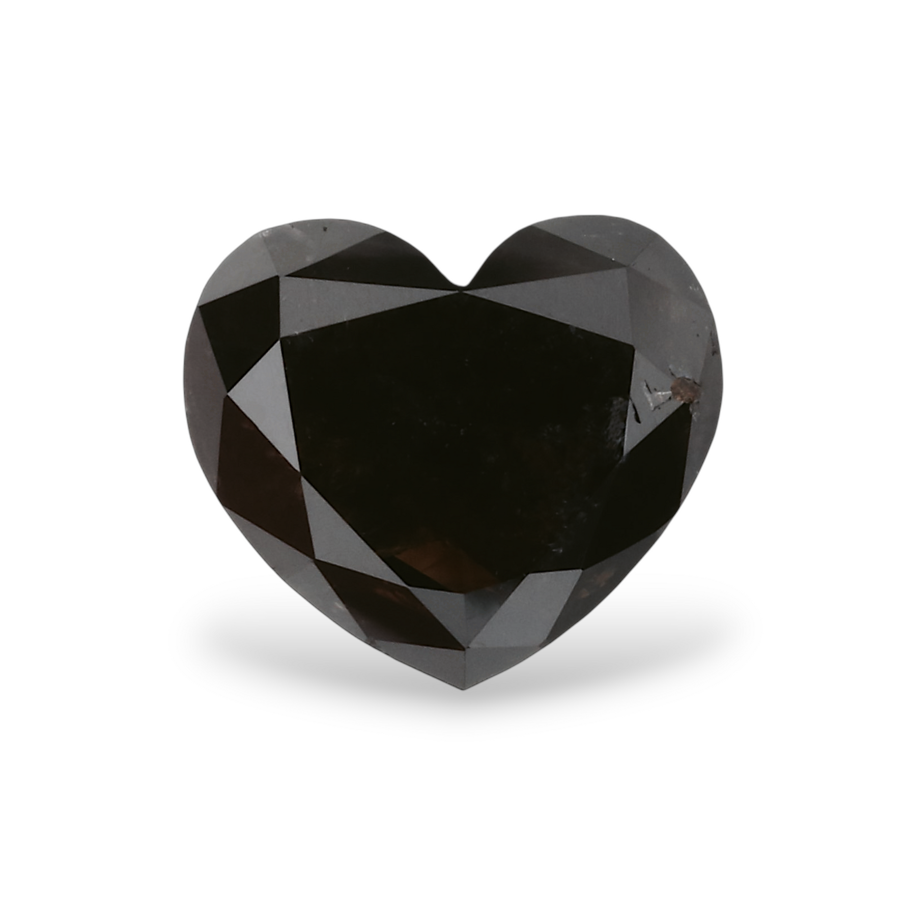 1.34 Carat Natural Black Heart Diamond GIA