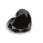 1.34 Carat Natural Black Heart Diamond GIA