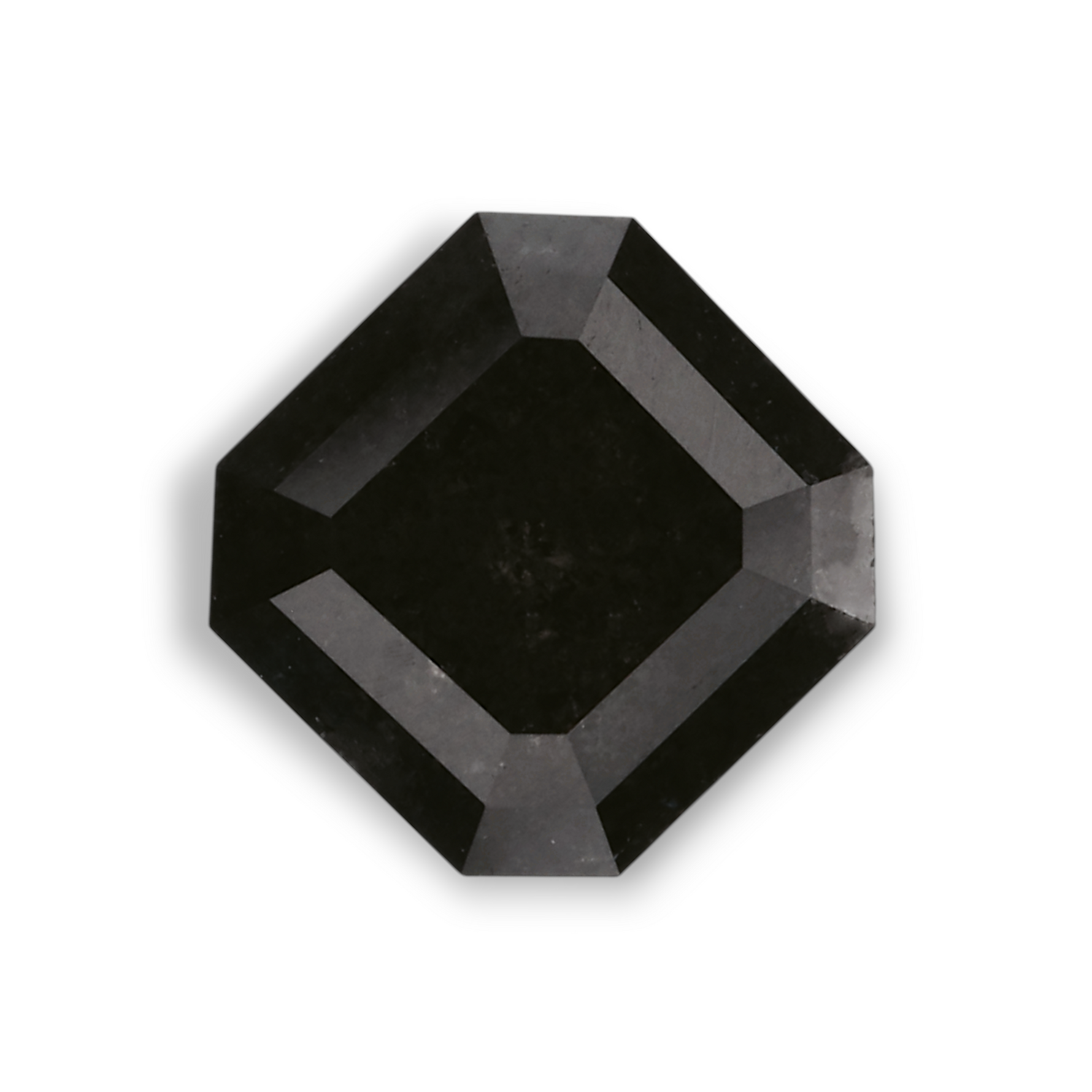 1.61 Carat Natural Black Emerald Diamond GIA