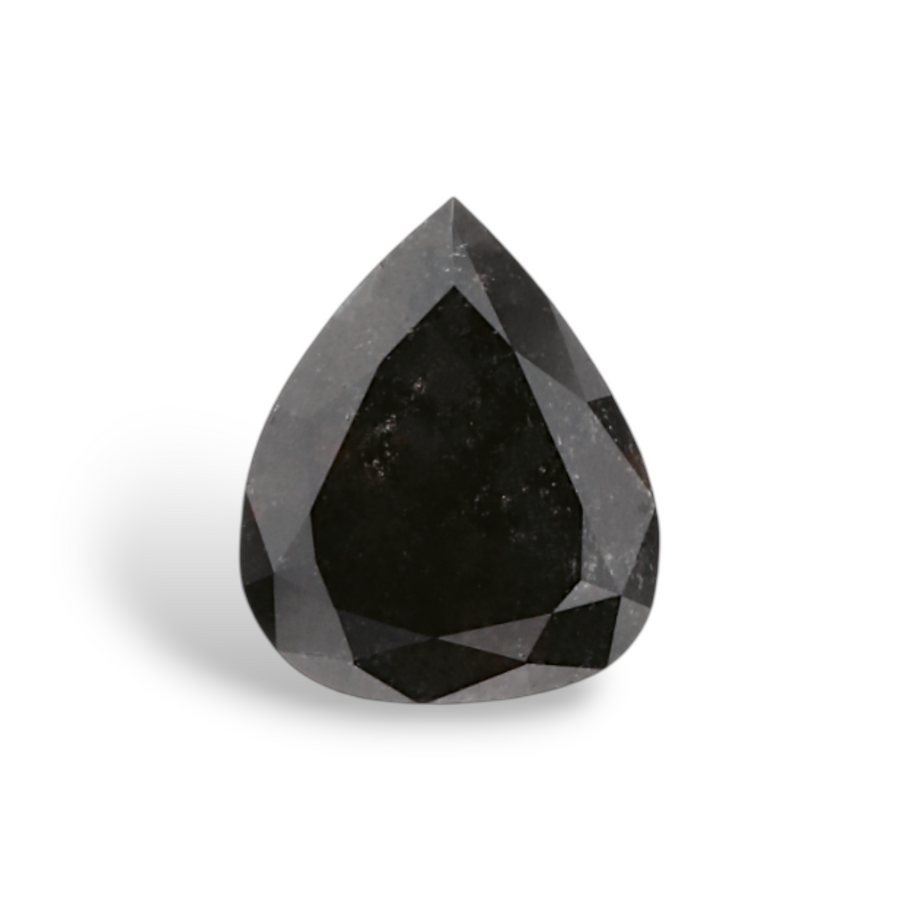 0.5 Carat Natural Black Pear Diamond GIA