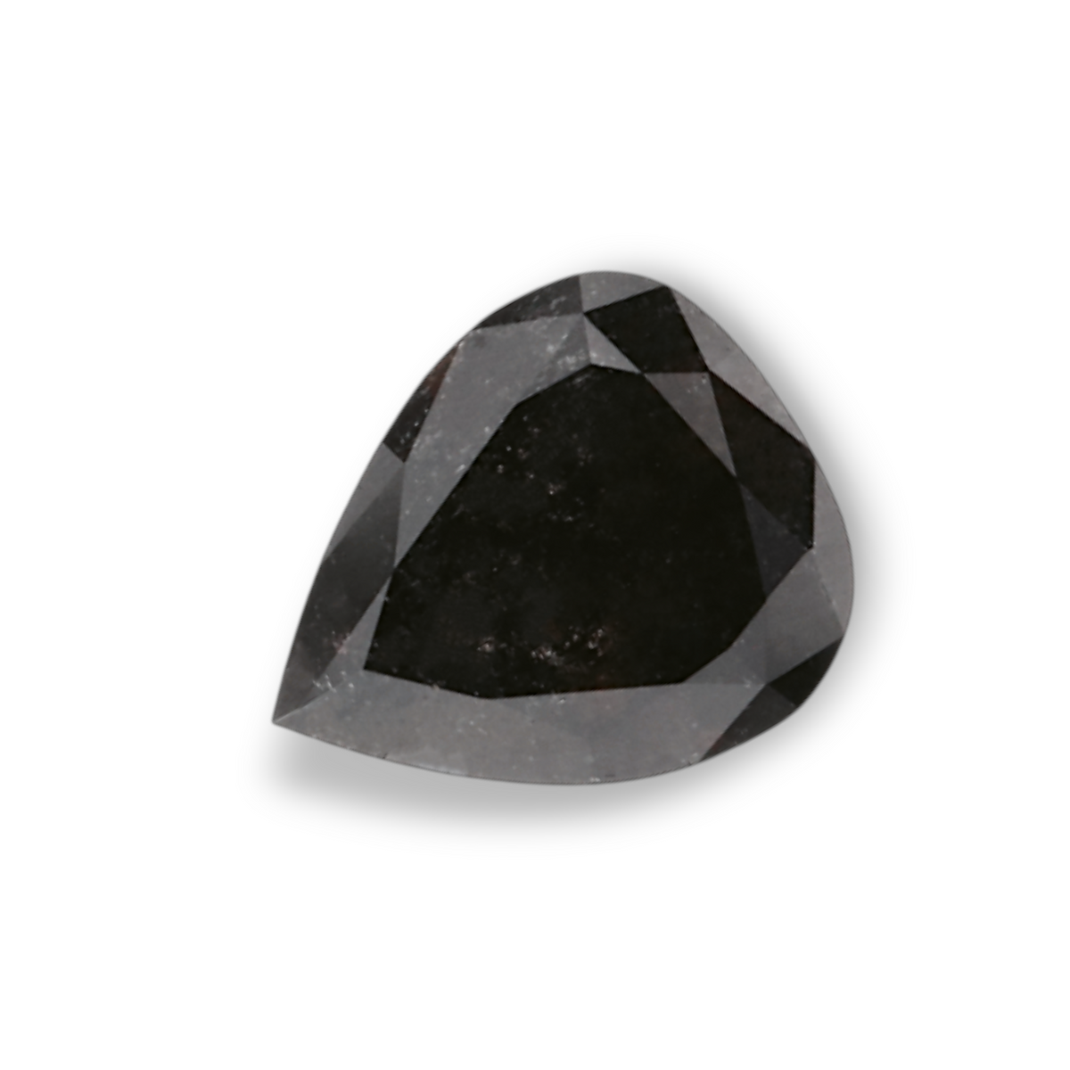 0.5 Carat Natural Black Pear Diamond GIA