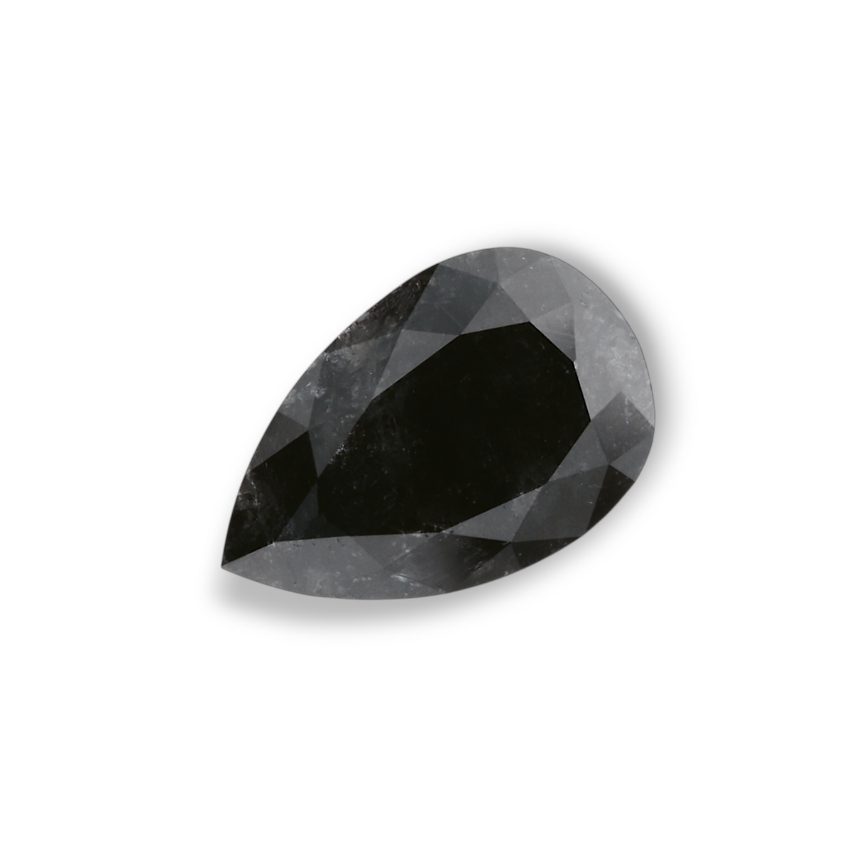 1.36 Carat Natural Black Pear Diamond GIA