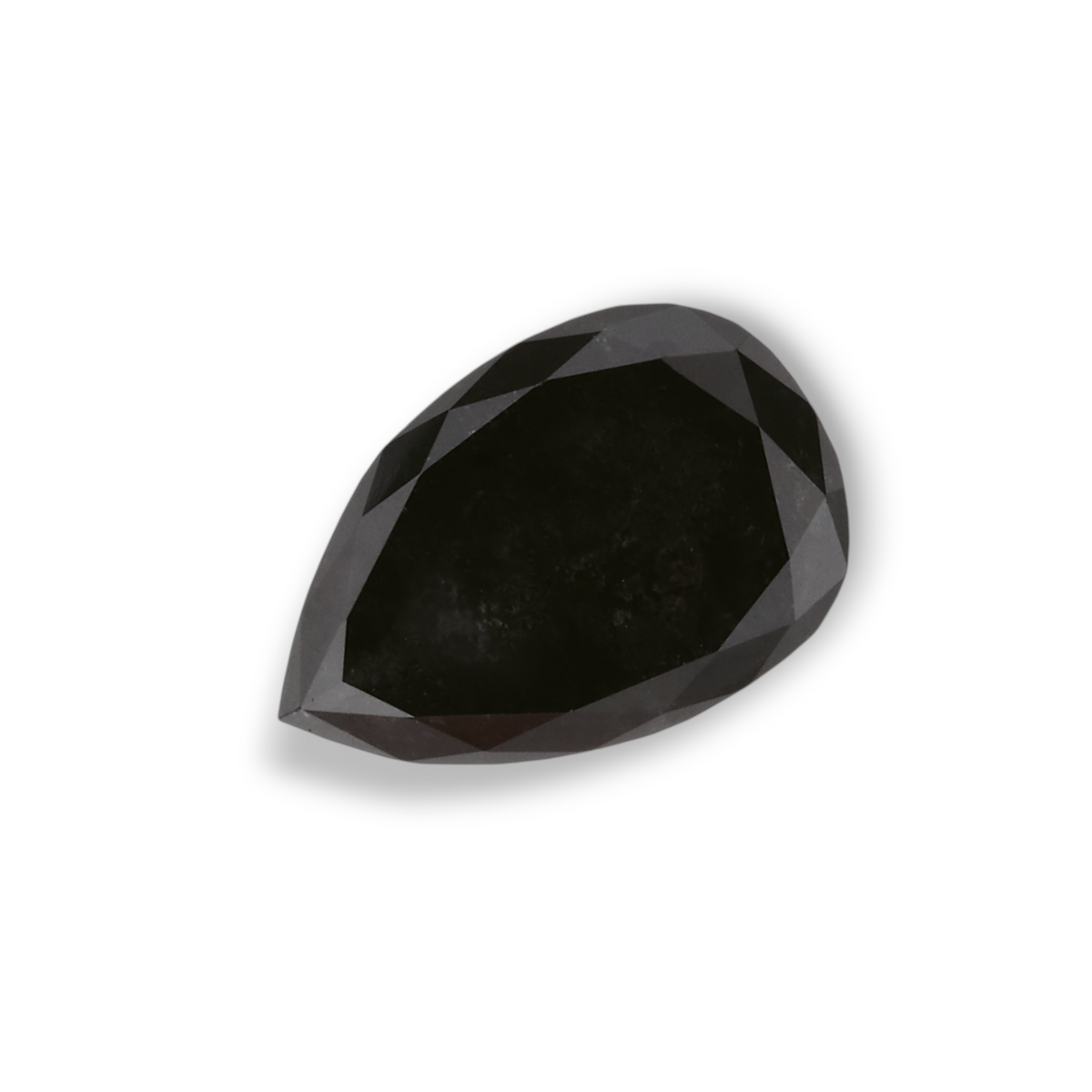 1.27 Carat Natural Black Pear Diamond GIA