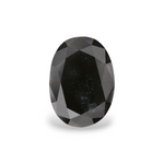 0.9 Carat Natural Black Oval Diamond GIA