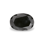 0.9 Carat Natural Black Oval Diamond GIA