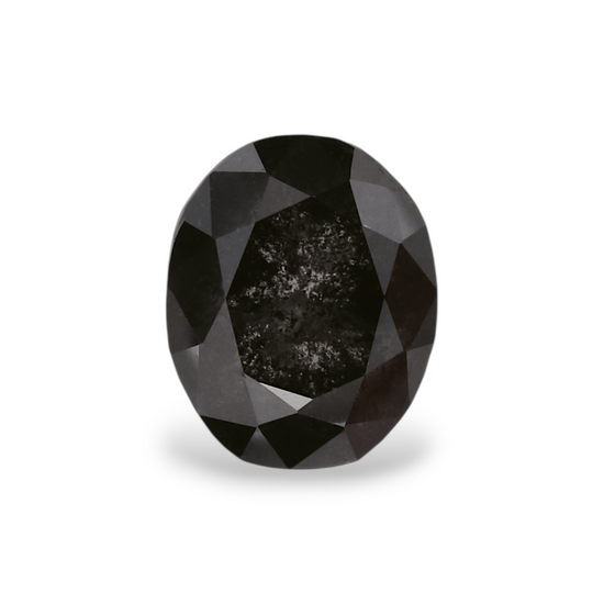 1.14 Carat Natural Black Oval Diamond GIA