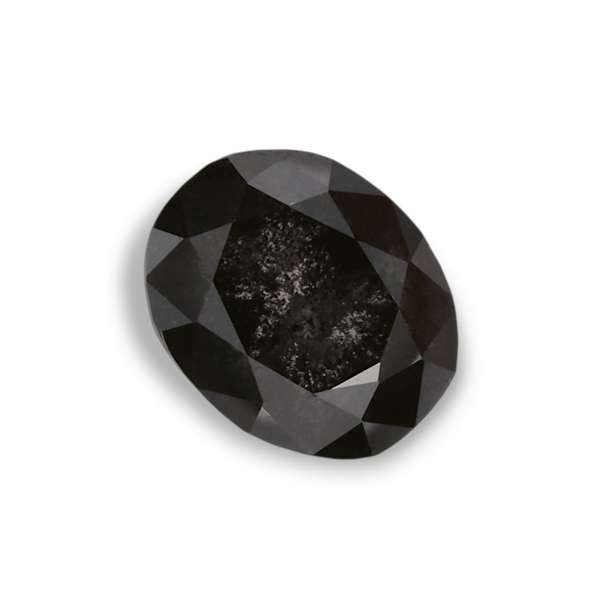 1.14 Carat Natural Black Oval Diamond GIA
