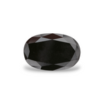 0.65 Carat Natural Black Oval Diamond GIA