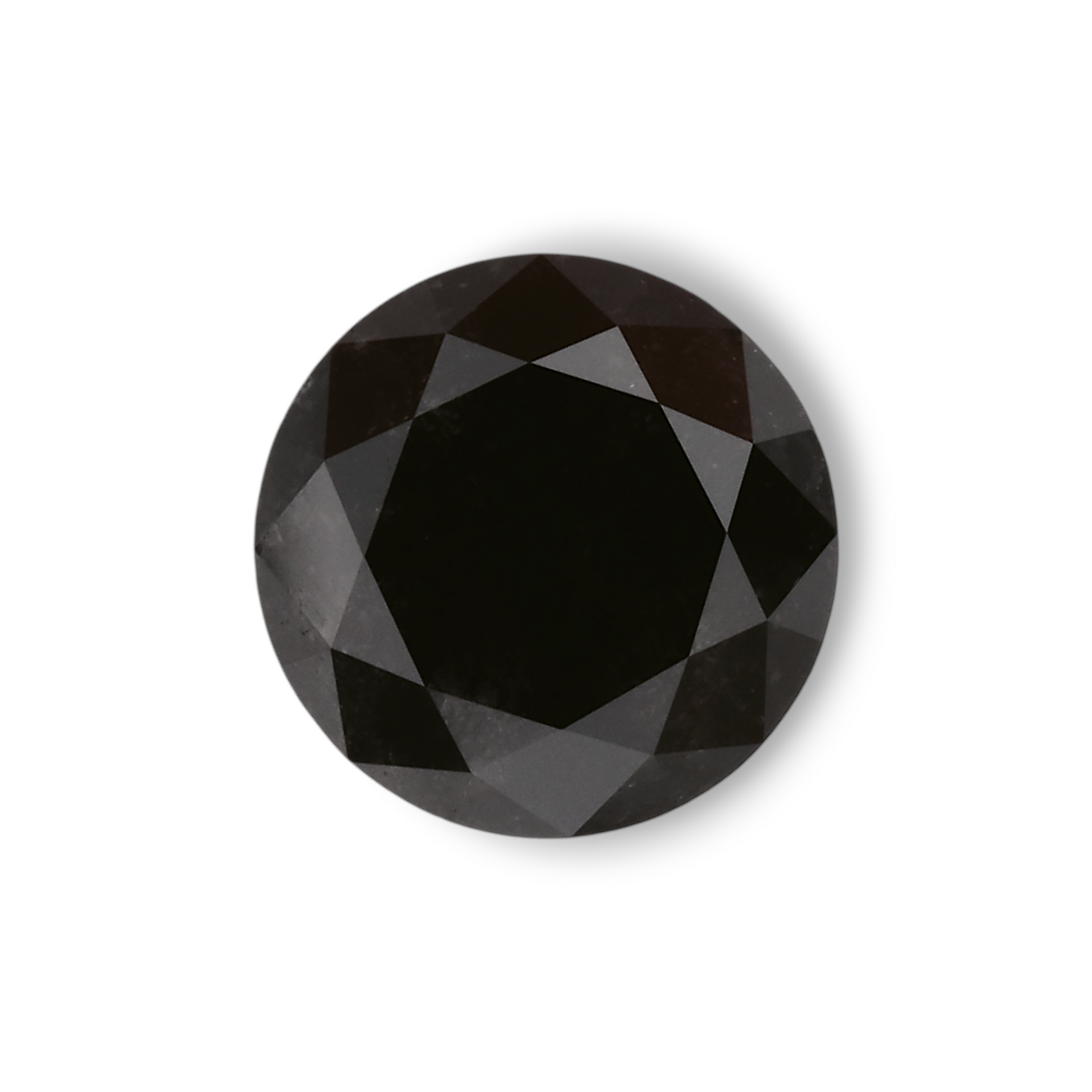1.21 Carat Natural Black Round Diamond GIA