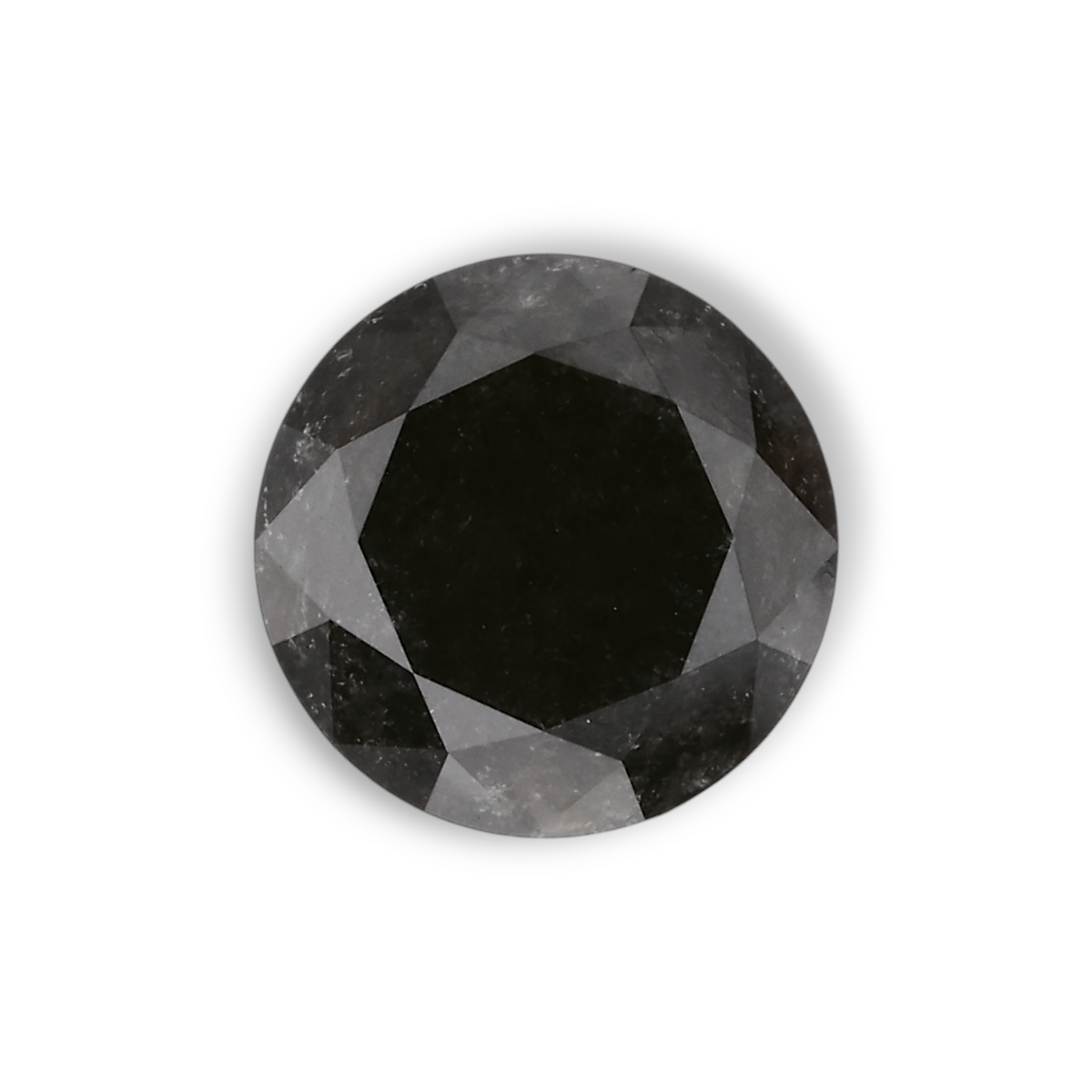 1.05 Carat Natural Black Round Diamond GIA