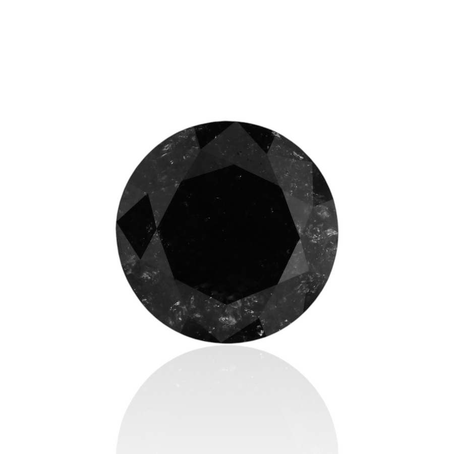 3.19 Carat Black Round Diamond