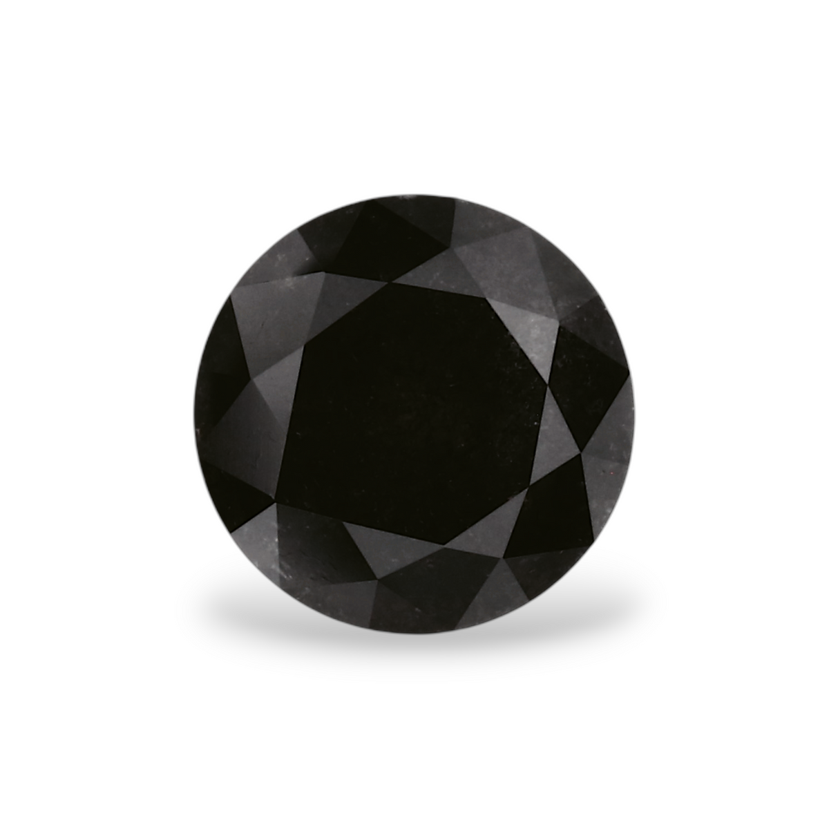 1.15 Carat Natural Black Round Diamond GIA