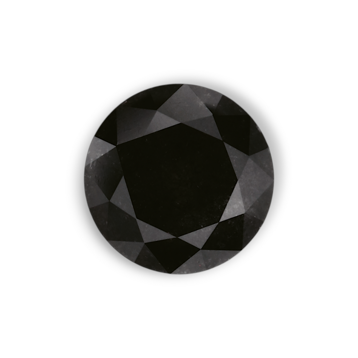 1.15 Carat Natural Black Round Diamond GIA