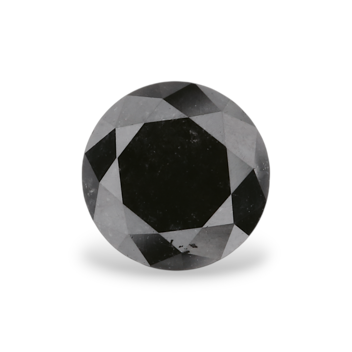0.97 Carat Natural Black Round Diamond GIA