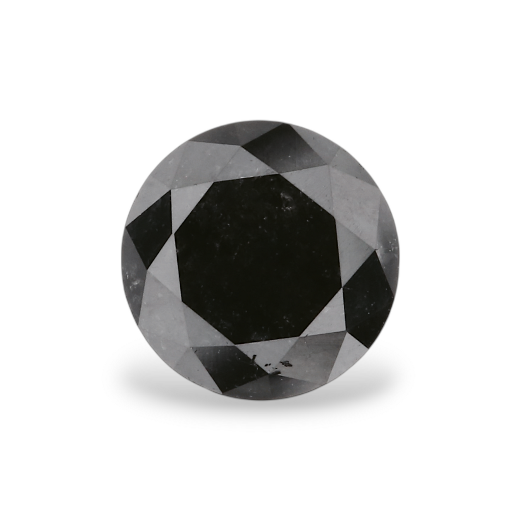 0.97 Carat Natural Black Round Diamond GIA