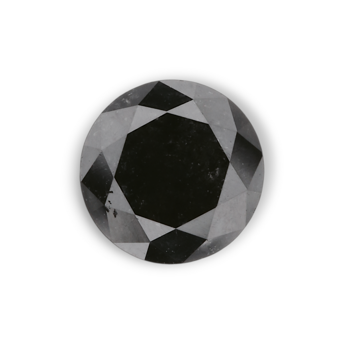 0.97 Carat Natural Black Round Diamond GIA