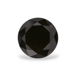 1.67 Carat Natural Black Round Diamond GIA