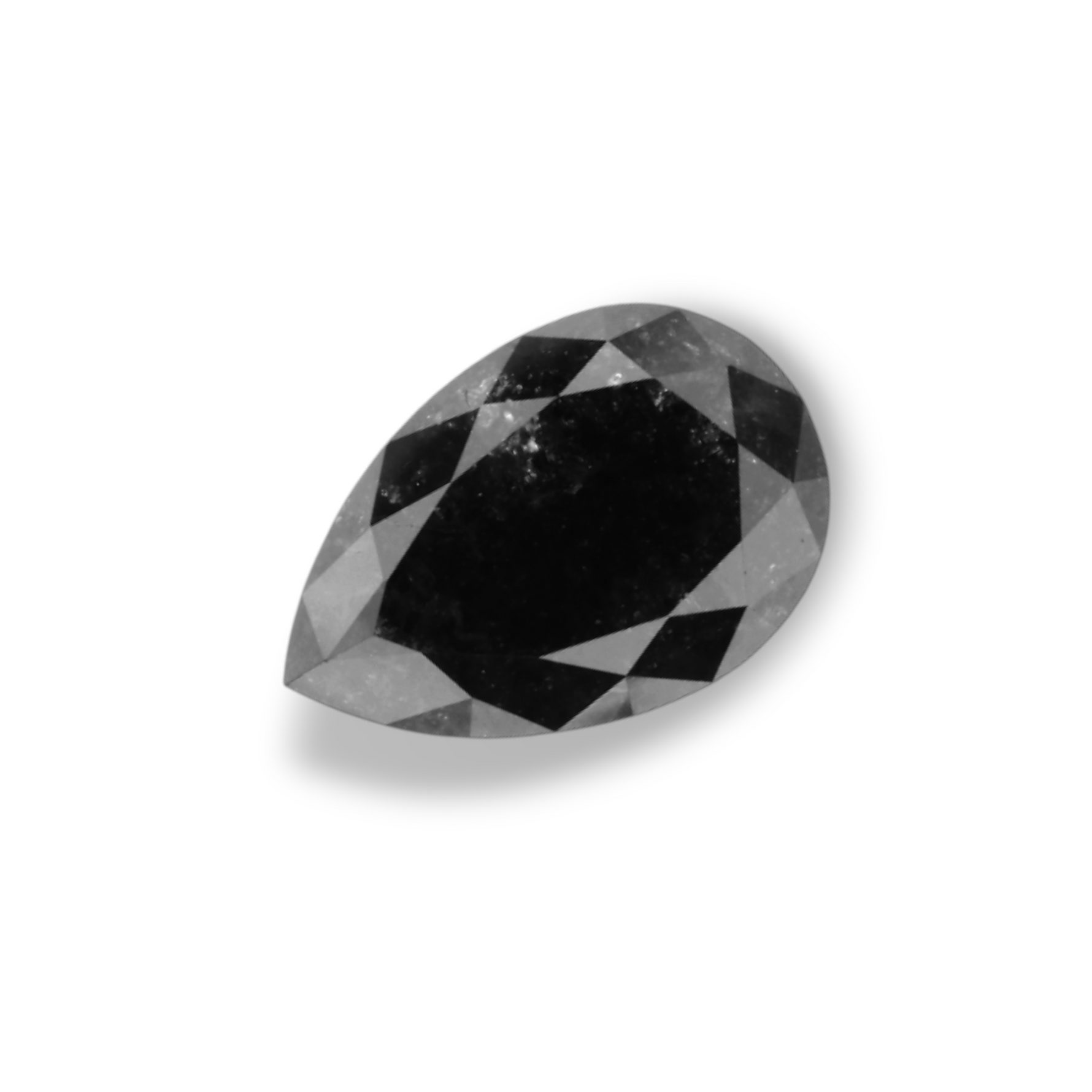 1.18 Carat Natural Black Pear Diamond GIA