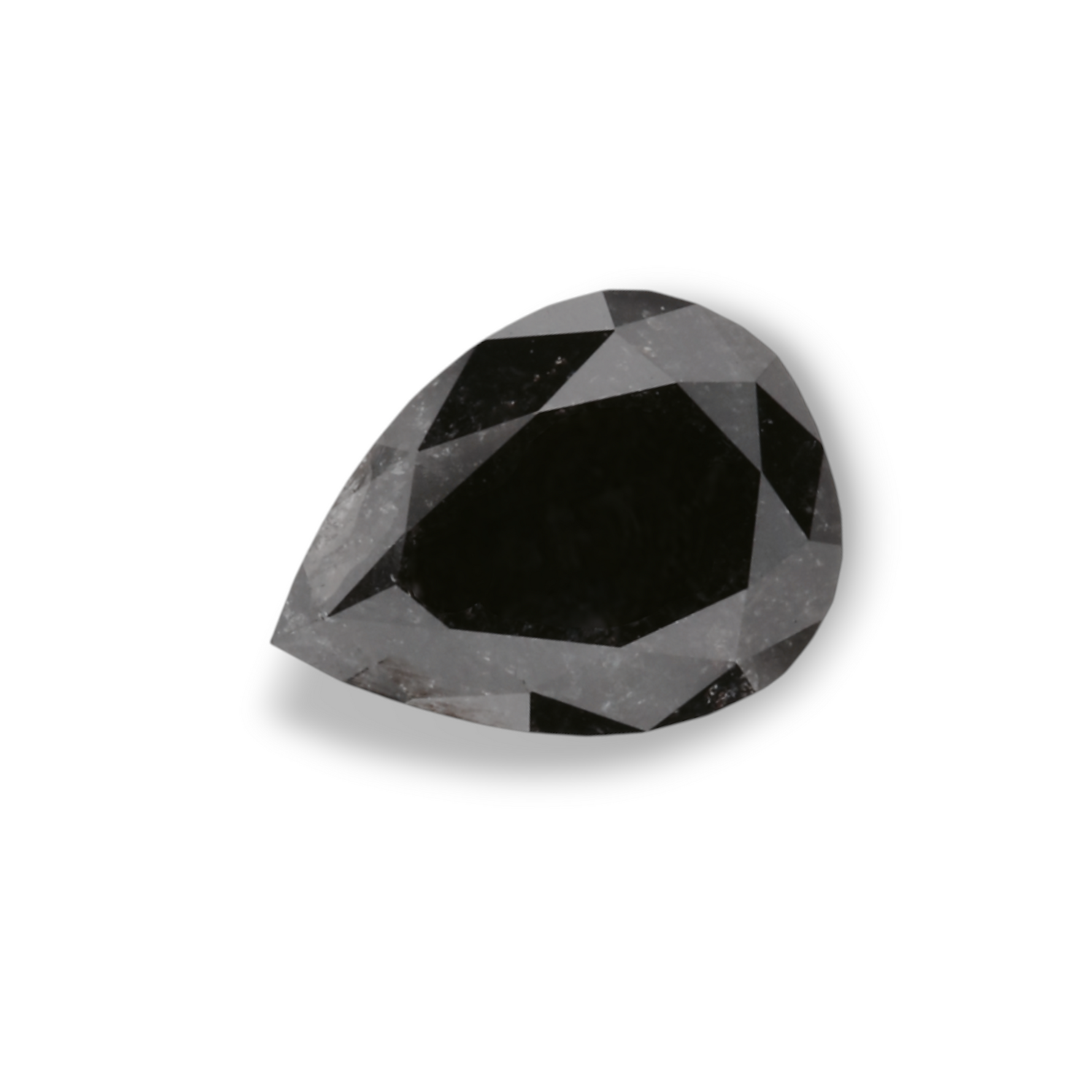 1.29 Carat Natural Black Pear Diamond GIA