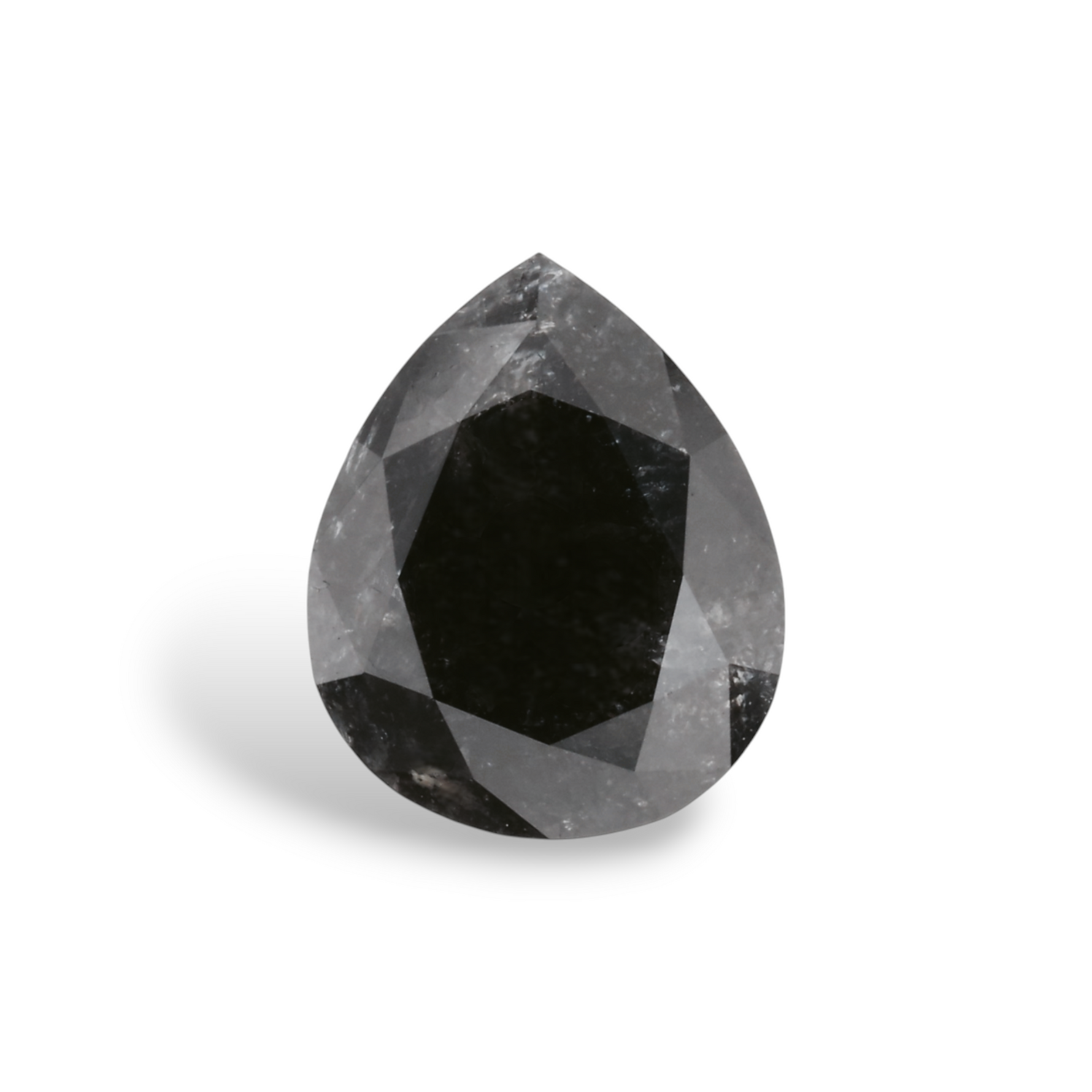 1.68 Carat Natural Black Pear Diamond GIA