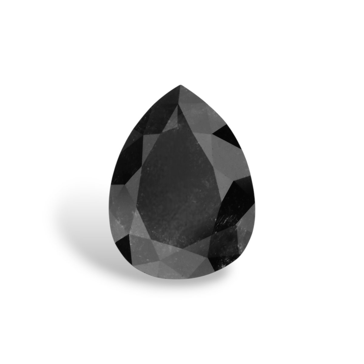 1.32 Carat Natural Black Pear Diamond GIA