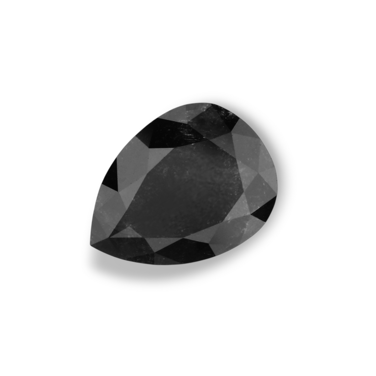 1.32 Carat Natural Black Pear Diamond GIA