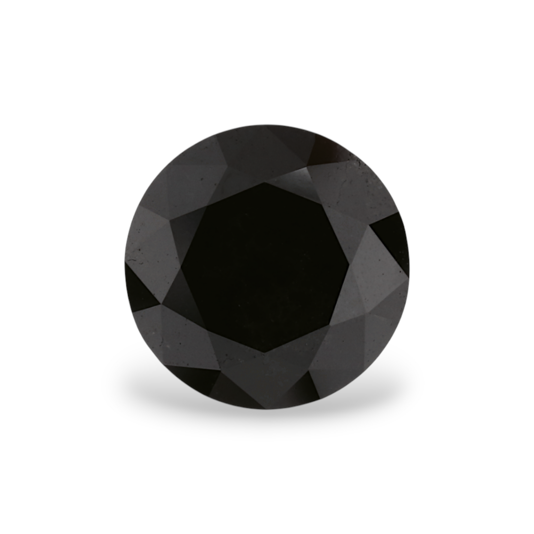 1.82 Carat Natural Black Round Diamond GIA