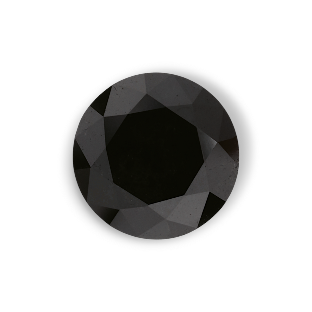 1.82 Carat Natural Black Round Diamond GIA