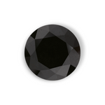 1.82 Carat Natural Black Round Diamond GIA