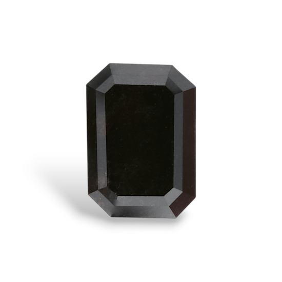 0.68 Carat Natural Black Emerald Diamond GIA
