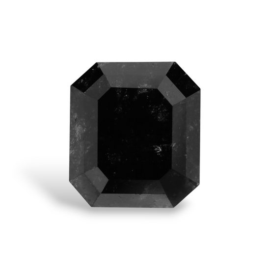2.82 Carat Natural Black Emerald Diamond GIA