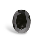 0.93 Carat Natural Black Oval Diamond GIA