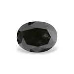0.93 Carat Natural Black Oval Diamond GIA