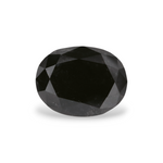 0.79 Carat Natural Black Oval Diamond GIA