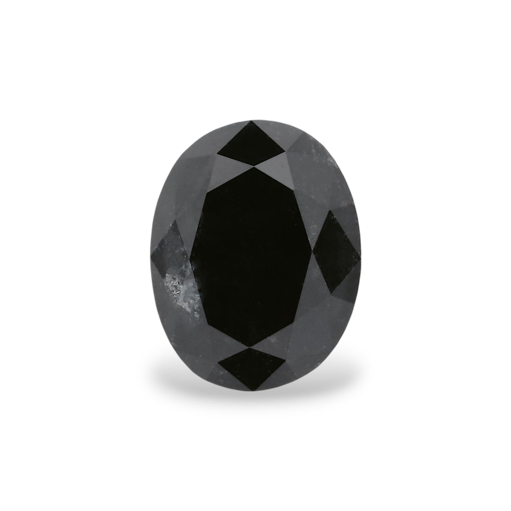 1.36 Carat Natural Black Oval Diamond GIA