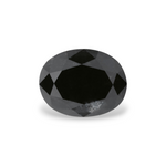 1.36 Carat Natural Black Oval Diamond GIA