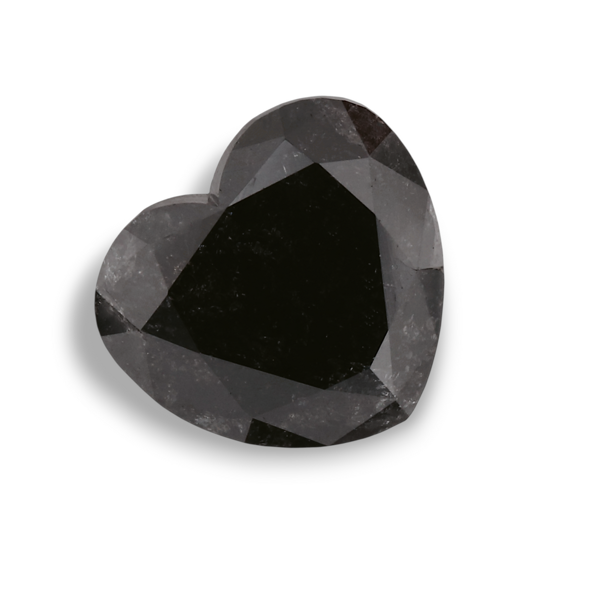 1.43 Carat Natural Black Heart Diamond GIA