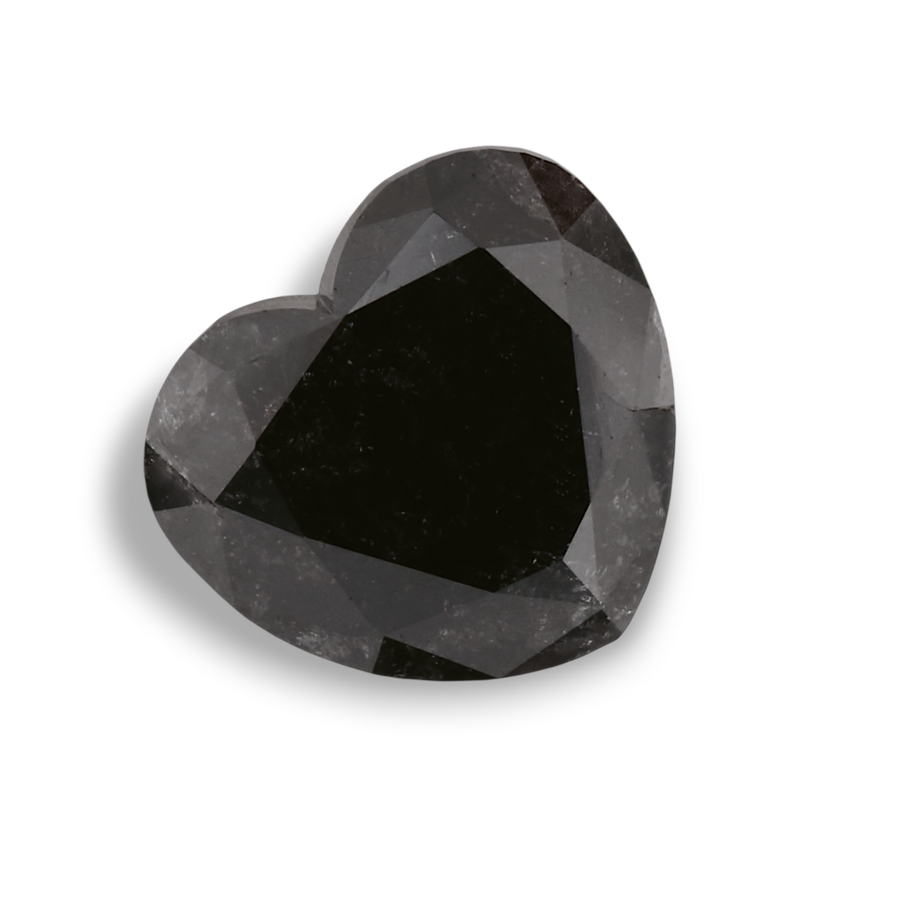1.43 Carat Natural Black Heart Diamond GIA