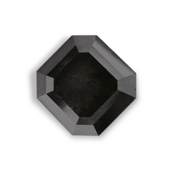 2.25 Carat Natural Black Emerald Diamond GIA
