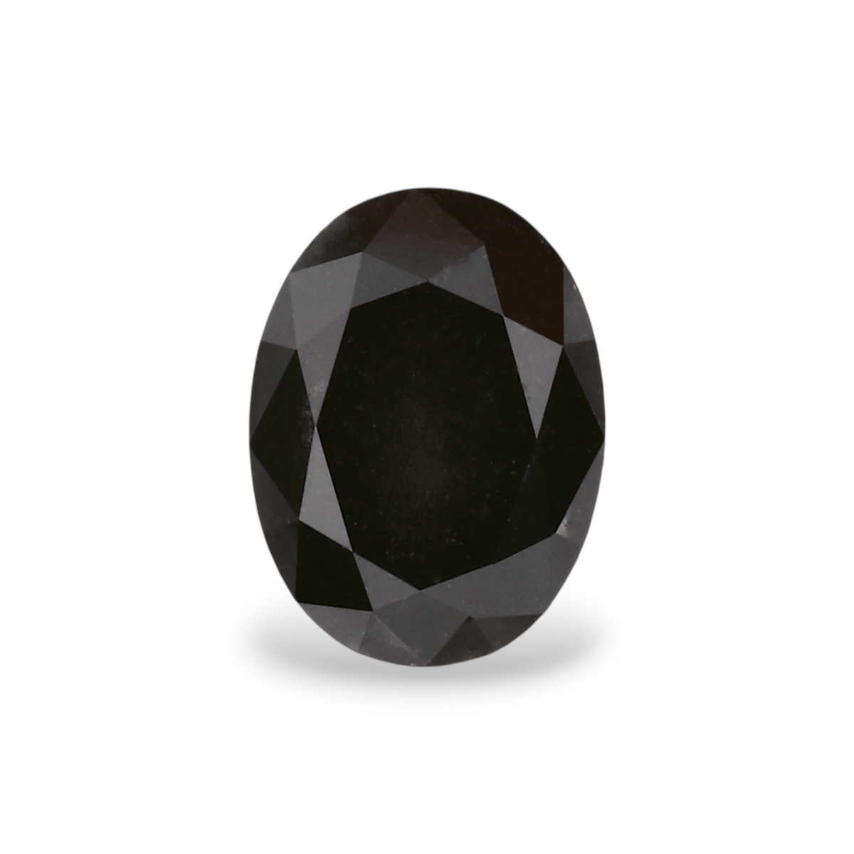 1.22 Carat Natural Black Oval Diamond GIA