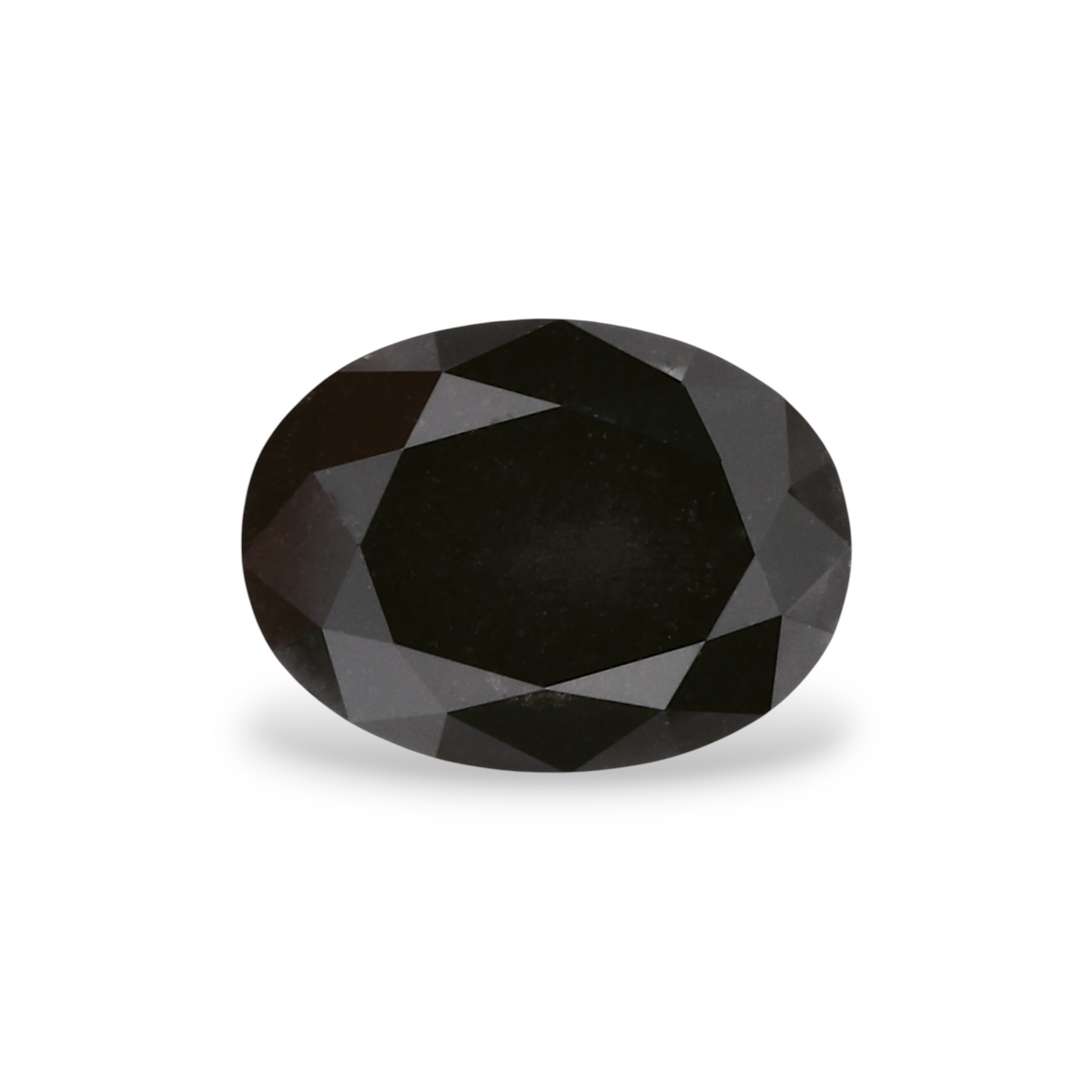 1.22 Carat Natural Black Oval Diamond GIA