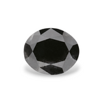 1.01 Carat Natural Black Oval Diamond GIA
