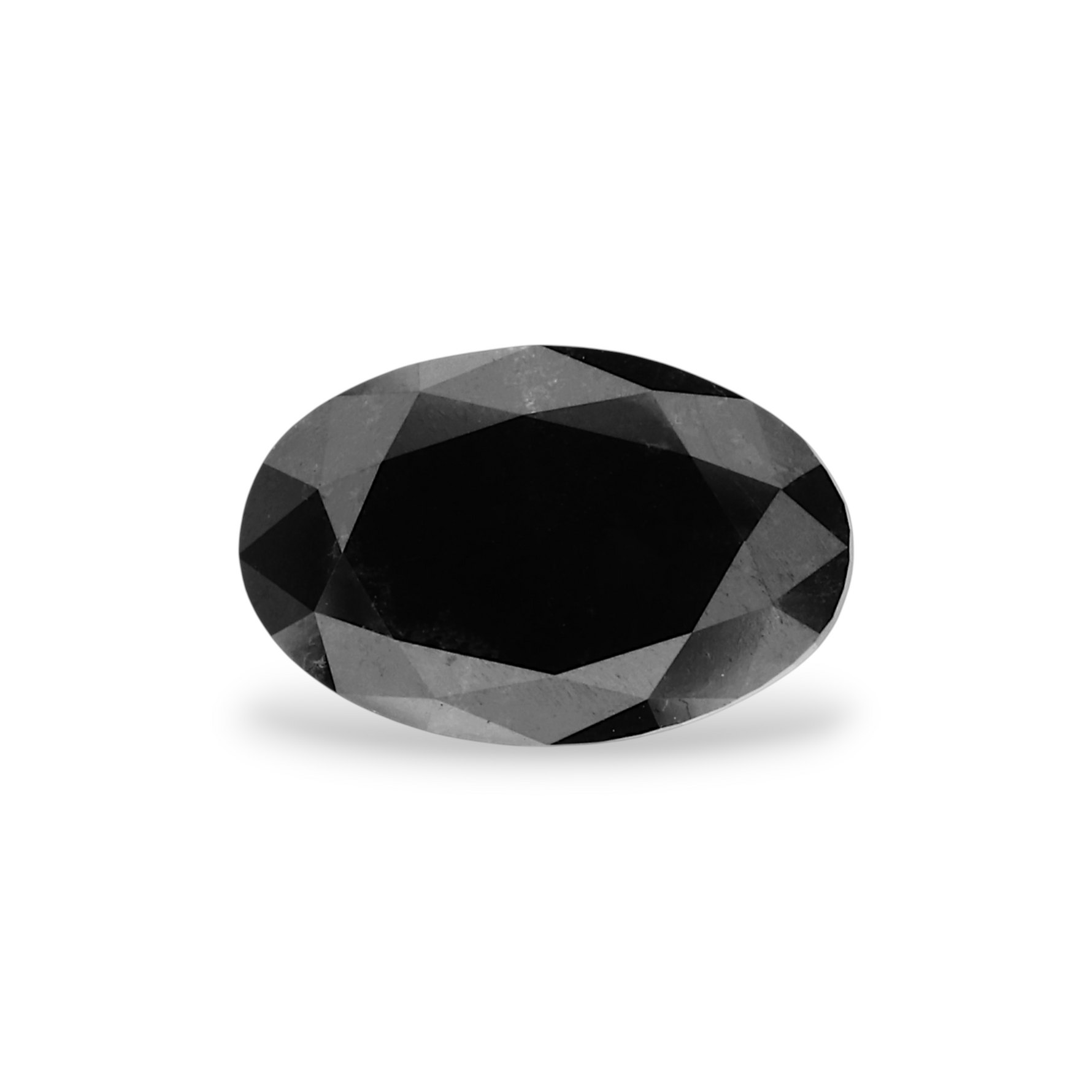 1.47 Carat Natural Black Oval Diamond GIA