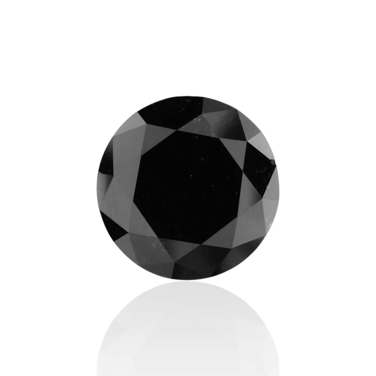 5.98 Carat Black Round Diamond