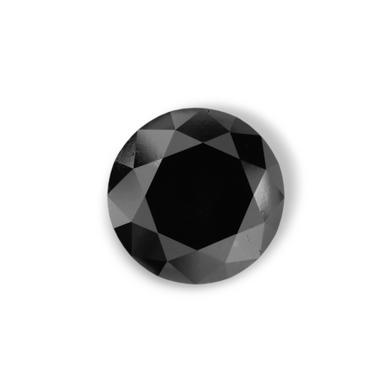 4.22 Carat Black Round Diamond