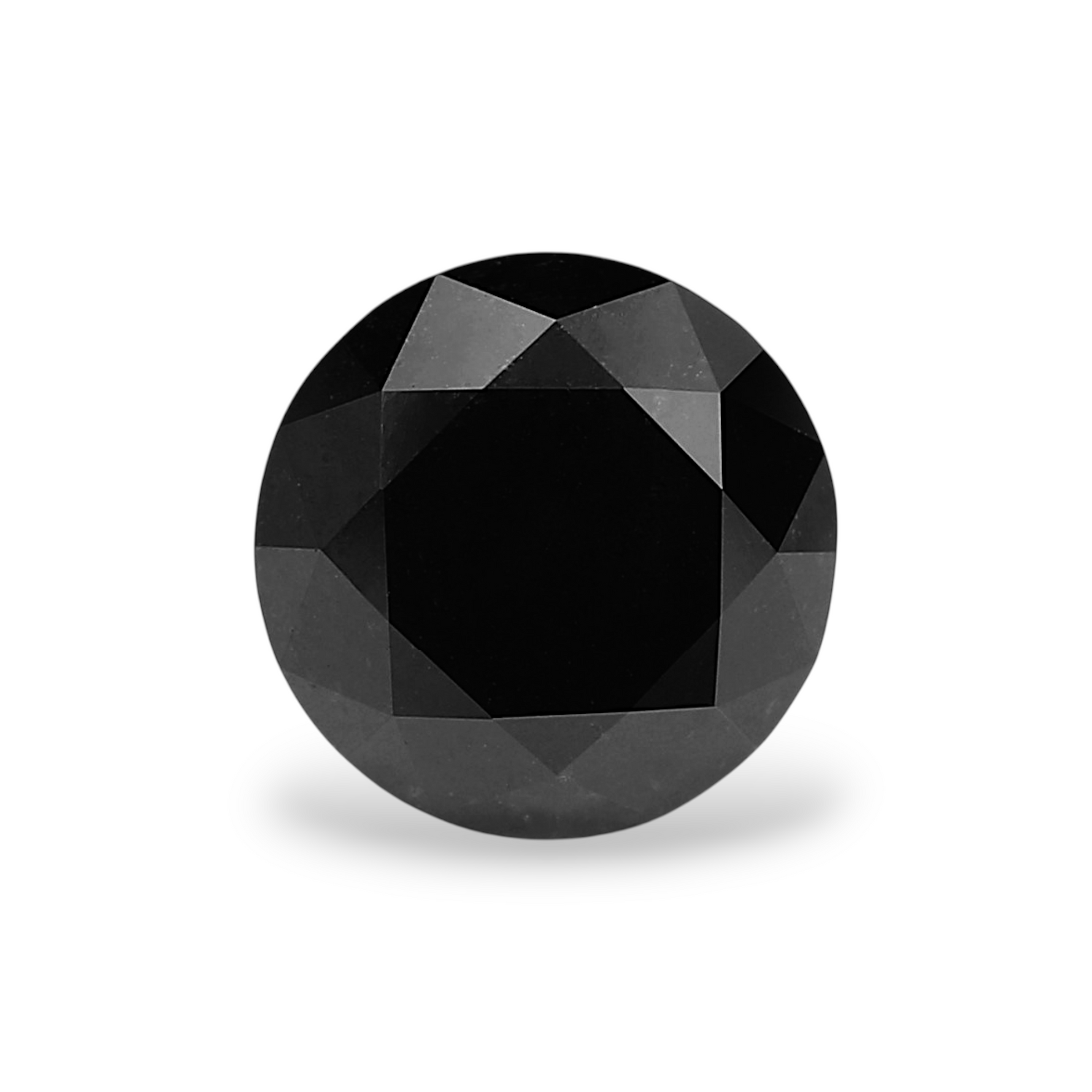 2 Carat Natural Black Round Diamond GIA