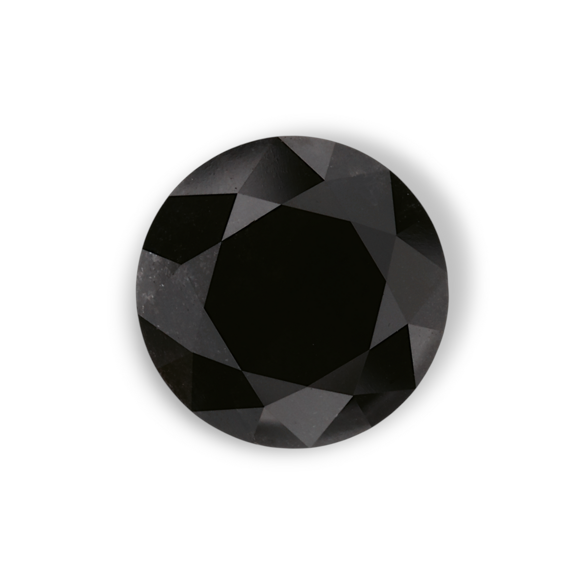 1.9 Carat Natural Black Round Diamond GIA