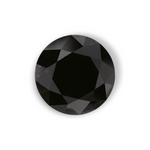 1.9 Carat Natural Black Round Diamond GIA
